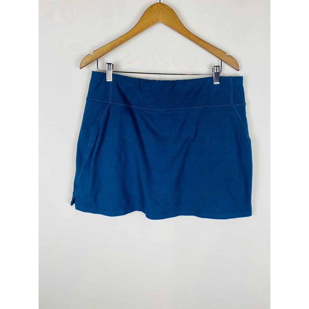 Pact Organic Cotton PureActive Skort Blue Teal Active Skirt XL - Picture 3 of 6